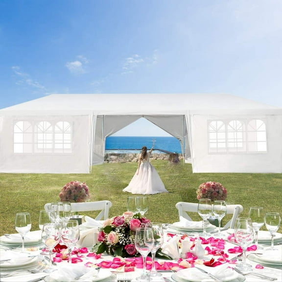 UBesGoo 10'x30' Canopy Tent Wedding Outdoor Canopy Tent Garden White (Assembly Required)