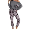 thumbnail image 1 of Conjuntos sueltos de dos piezas para mujer, camisetas de manga larga, chaleco, pantalones informales, chándal de empalme de leopardo Wmkox8yi  bvn2407, 1 of 9