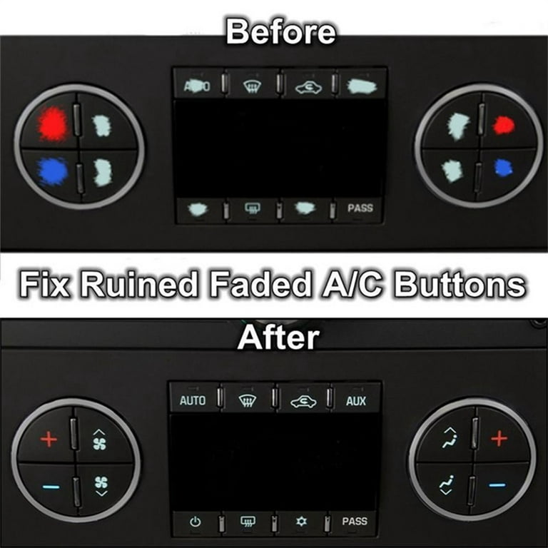 Radio Dash Button Repair Kit Decal for Chevrolet Silverado Tahoe