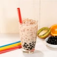 thumbnail image 3 of LQQBOX 100 Pcs Smoothie Boba Individually Wrapped Straws, Jumbo Large Plastic Disposable Bubble Tea Milkshake Colorful Drinking Straws(0.4" Wide X 9.4" Long), 3 of 7