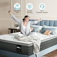 thumbnail image 6 of Full Mattress, Serweet 10 inch Cooling Memory Foam and 5-Zone Pocket Innersprings Mattress for Motion Isolation/ Edge Support/Back Pain Relief, Medium Firm, 6 of 7