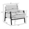 thumbnail image 7 of Roundhill Furniture Kelly Mid-Century Modern Velvet Accent Armchair, 7 of 7