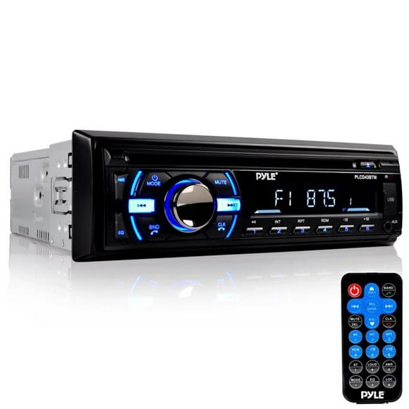 Pyle PLCD43BTM Marine Bluetooth Stereo Radio Headunit Receiver&#44; Hands-Free Call Answering&#44; CD Player&#44; MP3 & USB & SD Readers&#44; Single DIN