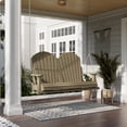 thumbnail image 2 of Wildridge Heritage Porch Swing, Weathered Wood - Outdoor Weather Resistant Recycled Plastic Furniture for Patio, 2 of 4