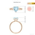 thumbnail image 4 of Angara Natural 1.4 Ct. Aquamarine Solitaire Ring in 14K Rose Gold for Women (Ring Size: 4), 4 of 8