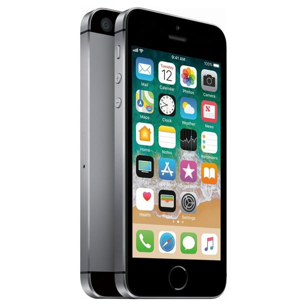 AT&T Prepaid Apple iPhone SE 32GB, Silver - Walmart.com ...