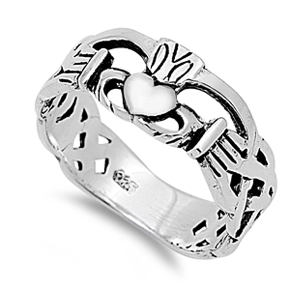 Celtic knot Heart Ring Multiple Sizes Sterling Silver 925 Ring