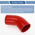thumbnail image 4 of Unique Bargains 1pcs 76mm 2.99" ID 90mm 3.54" Length 45° Red Car Silicone Hose Universal, 4 of 7