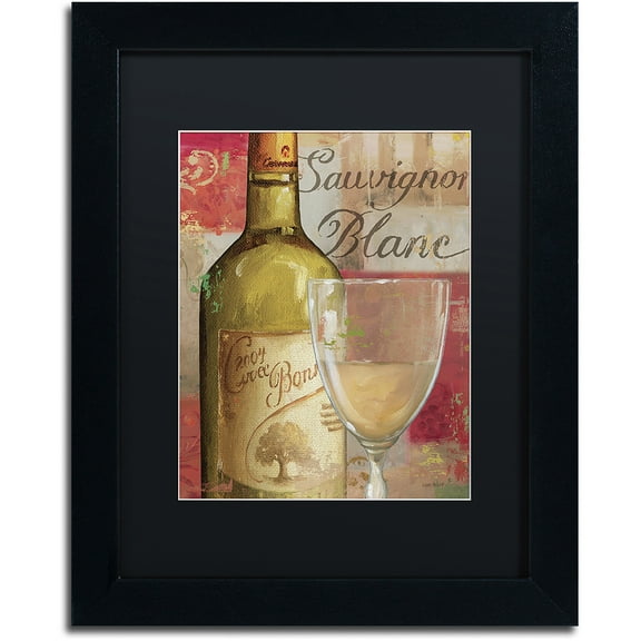 Trademark Fine Art "Vin Abstract II" Canvas Art by Lisa Audit, Black Matte, Black Frame