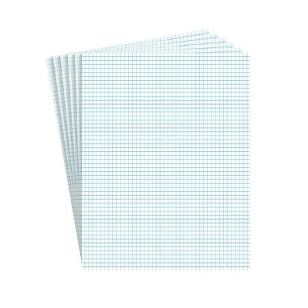 Staples Graph Pads 8.5" x 11" Graph White 50 Sheets/Pad 412585