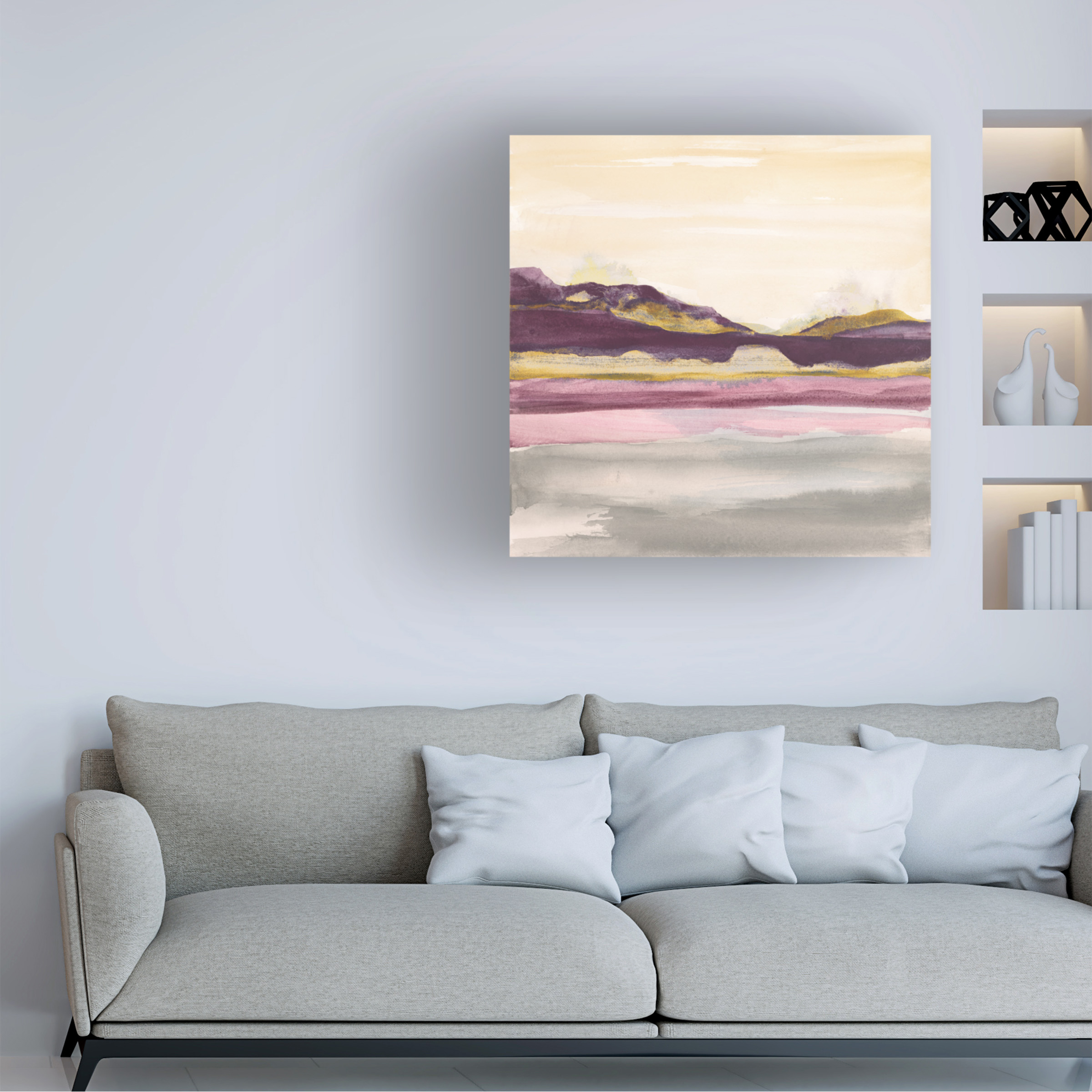Trademark Fine Art 'Purple Rock Dawn II Gold' Canvas Art by Chris Paschke