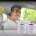 thumbnail image 3 of 2 piezas de de cristal para reposacabezas de coche, anillos de cuello para reposacabezas, decoración ostentosa, fácil de blanco Baoblaze Collares de reposacabezas de coche, 3 of 8