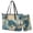 Beige- Sea Turtle Vintage, variant on Golden Sea Turtle Print Tote Bag with Purse Lightweight Leather Handbag and Wallet Set for Women Waterproof Totes Top Handle Handbag with Matching Purse, Beige