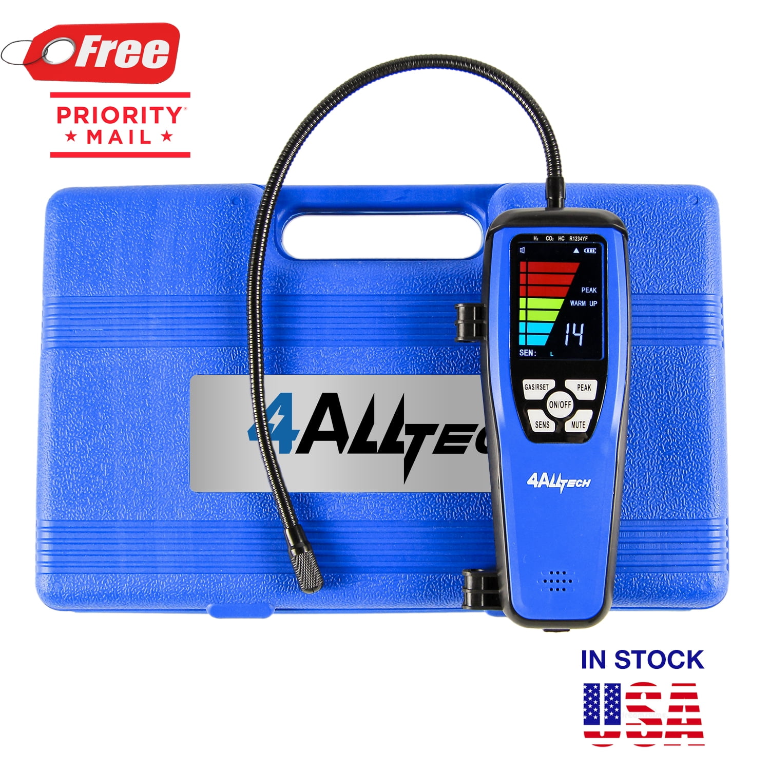 4ALLTECH ILD200 Advanced Refrigerant Leak Detector with Portable Case