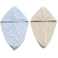 thumbnail image 1 of Toallas de microfibra súper absorbentes para secar el cabello, 2 paquetes, turbantes para envolver el cabello de secado rápido, 10 x 26 pulgadas, 1 of 5