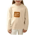 thumbnail image 2 of hengsof Girls' Long-Sleeve Sweatshirt Minimalist Graphic Print Casual Basic Crewneck Top, 2 of 6