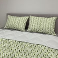 thumbnail image 2 of Abstract Comforter & Sham Bedding Set, Overlapping Circles in Green and Grey Shades Abstract Symmetric Tile, 3 pcs Duvet Set Microfiber Filling Quilt, 5 Sizes, Green Pale Grey White, by Ambesonne, 2 of 4