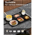 thumbnail image 4 of Electric Food Warming Mat Tray Warmer for Party Buffet Servers, Dual-Zone Heating with Independent Temperature Control, Hot Logic Heating , Full Surface  Warm - Black, 4 of 7