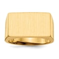 thumbnail image 1 of Solid 14k Yellow Gold Men's Engravable Signet Ring (12mm) - Size 12, 1 of 5