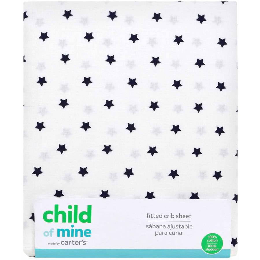 Child Of Mine By Carter S Stars Fitted Crib Sheet Walmart Com