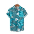 thumbnail image 6 of Cllios Men's Hawaiian Shirts Funny Tropical Print Aloha Tops Regular Fit Cuban Collared Short Sleeve T-shirts Casual Button Down Bowling Shirts S-5XL, 6 of 6