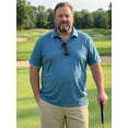 thumbnail image 4 of DARING DIVA Men's Big Tall Contrast Trim Short Sleeve Work Office Golf Shirts XL Blue, 4 of 7