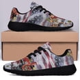 thumbnail image 3 of Santa Claus On the ChriStas Train American flag Shoes Sneakers for Women Men Black Size 9, 3 of 7
