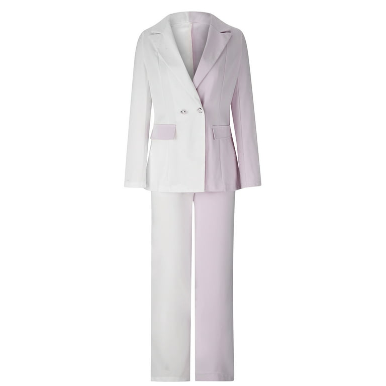 SMihono Women's Fashion Loose Blazer Coat Elegant Flash Pick Solid