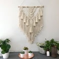 thumbnail image 4 of Macrame Woven Wall Hanging Boho Geometric Woven Tapestry Beige &, 4 of 7