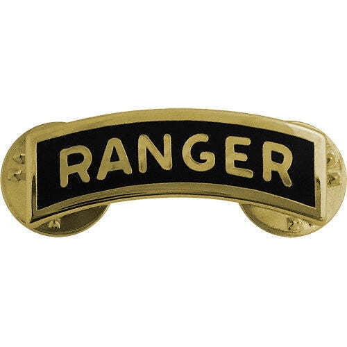 Genuine US Army Ranger Tab - Regulation Size - Enameled Finish Official Licensed