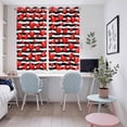 thumbnail image 4 of Valentines Day Kitchen Curtains Window Panels, Red Love Hearts Romantic Black Stripes Insulated Window Treatment Curtain, Grommet Curtains for Bedroom/Living Room/Bathroom, 2 Piece 52"Wx72"L, 4 of 8