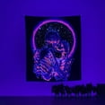 thumbnail image 5 of TaTaai 3Pcs Blacklight Skull Tapestry Glow in the Dark Tapestry Kissing Lovers Tapestries Skeleton Neon Trippy Moon Stars Vertical Posters Wall Hanging Decor for Bedroom Aesthetic, 5 of 6