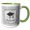 Green/White, variant on 3drose, Graduation Cap, Diploma, Faded Dots, Silver Frame, Vines, 2018, Black, 11oz Two-tone Yellow Mug