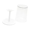 thumbnail image 3 of Vitrina giratoria transparente para figuras de peluche, contenedor de escritorio moderno y práctico con ganchos. Caja de almacenamiento para muñecas. L Blanco, 3 of 5