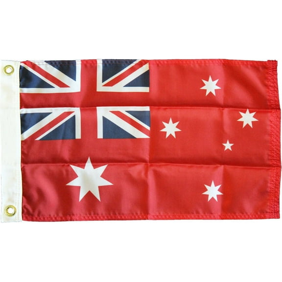 Australia - 12"X18" Nylon Flag (Red)