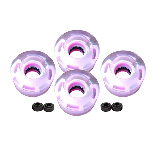 4 piezas de patines de ruedas accesorios de patineta flash LED para patinaje de Rosado Sunnimix Rodillo de patines