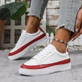 thumbnail image 7 of enyan Shoes for Women Tennis Shoes Leather Sneakers Casual Walking Shoes for Women Red,Size 6, 7 of 7