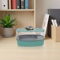 OUNONA Turtle Tank Cage with Lid and Platform Plastic Terrarium for Healthy Turtle Basking