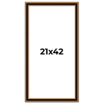 21x42 Frame Gold Brown Plein Air Vintage Solid Wood Picture Frame | 1.75 Inches Moulding Width |