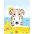 thumbnail image 1 of Carolines Treasures BB2096CHF Borzoi Été Plage Toile Maison Drapeau, 1 of 4