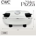 thumbnail image 3 of COOK WITH COLOR Electric Pizza Oven, 1200-Watt Indoor Countertop Oven Pizza Maker, Off White, 3 of 6