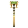thumbnail image 3 of 2.21 ct Oval Cut Natural Peridot Solitaire with Simulated Diamond Accents 18K Yellow Gold Womens Engagement Ring, 3 of 5