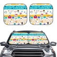 thumbnail image 2 of Sikiie Funny Farm Print Foldable Car Windshield Sun Visor, Car Window Sunshade Suitable for Sedan, SUV and Truck Car Accessories-Large, 2 of 6