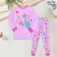 thumbnail image 2 of Hessimy Toddler Boys Girls Spring Summer 2Pcs Long Sleeve Sweatshirt Elastic Waist Pants Sweatsuit, Pullover Casual Set(Light Purple,6-7 Years), 2 of 7