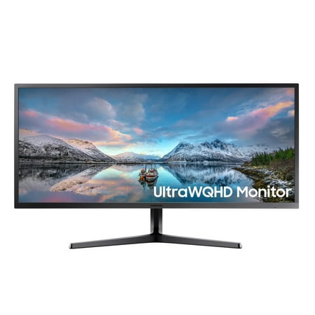 SAMSUNG 34" Class Flat LED Ultra WQHD Monitor (3,440 x 1,440) - 75Hz, 4ms Response, FreeSync, Display Port, HDMI (x2) - LS34J552WQNXZA