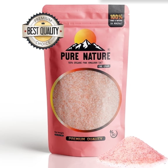 PURE NATURE Himalayan Pink Salt 2lb Fine Grain grain, Natural Unprocessed