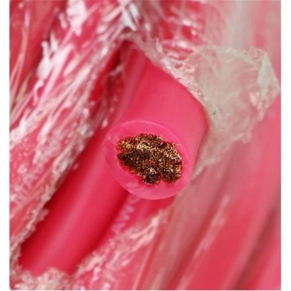 2 Gauge 72 ft. 100 Percent Copper Power Cable Used for Vehicular Audio Amplifiers, Pink