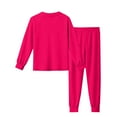 thumbnail image 5 of VBTAPA Girls Sweatsuit 2 Piece Tracksuit Solid Jogging Outfit Lightweight Casual Activewear Set Hot Pink 130, 5 of 8