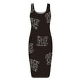 thumbnail image 4 of SMihono Robe Maxi Bohème d'Été pour Femmes Grande Taille Mode pour Femmes à Col Rond Sans Manches Robe Chandail Imprimée Robe de Plage Évasée, 4 of 4