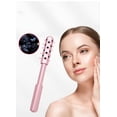 thumbnail image 2 of Rodillo de masaje facial y corporal con cuarzo rosa Gua Sha y 30 piedras alemanas: masajeador de rostro, ojos, barbilla, cuello, herramienta de belleza antienvejecimiento para levantar, reafirmar y reafirmar la piel brillar  Electrónica, 2 of 3
